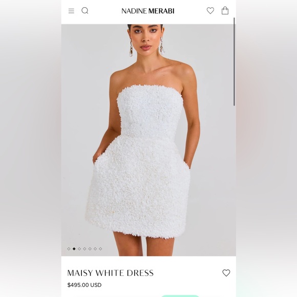 Nadine Merabi Maisy White Dress - Picture 1 of 9